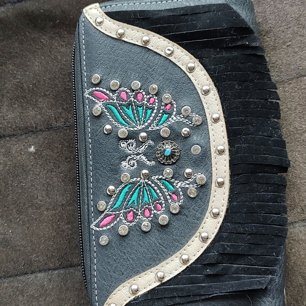 Black with studded butterfly